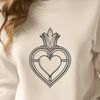 Religious Clip Art Design with a Sacred Heart Theme An SVG representation of the iconic Sacred Heart emblem, ideal for graphic designers and crafters.