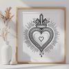 Devotional Symbol SVG Icon SVG icon of the Sacred Heart, a symbol of devotion and faith in various religions.