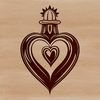 Free Sacred Heart SVG Illustration A stylized icon of the Sacred Heart symbol, suitable for digital design and editing.