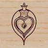 Stylized Sacred Heart SVG Icon A stylized illustration of the Sacred Heart, suitable for various design applications.