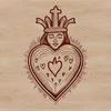 Beautiful SVG Iconography A detailed illustration of the Sacred Heart with intricate details.