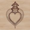 Simple Vector Design SVG illustration of the Sacred Heart icon in a simple, detailed design suitable for various applications.