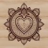Christian Devotion Icon SVG Art A detailed illustration of the Sacred Heart, a symbol of love and devotion in Christian tradition.