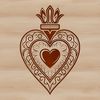 Beautiful Sacred Art Vector illustration of the Sacred Heart symbol, suitable for print and digital applications.