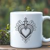 Beautiful Sacred Heart Icon SVG Vector Art Religious symbol vector art featuring the Sacred Heart icon in a high-resolution format.