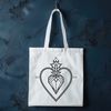SVG Sacred Heart Stencil Template SVG icon of the Sacred Heart symbol in vector format