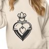 Golden Sacred Heart Design SVG icon of the Sacred Heart with golden light and gentle curves, suitable for vector graphics and cutting machine designs.