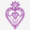 A stylized illustration of the Sacred Heart, a symbol with deep roots in Christian tradition.