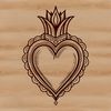 Beautiful Sacred Heart Clip Art for Creative Projects SVG illustration of the Sacred Heart symbol for use in art projects, including cutting machine designs and vector graphics.