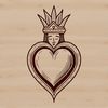 Vector Heart Icon A stylized representation of the Sacred Heart, often used in religious contexts.