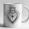 Beautiful Sacred Heart Design for Cutting Machines A detailed illustration of the Sacred Heart, suitable for vector art and cutting machine designs.