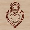 Sacred Heart Symbolism in Art A symbolic illustration of the Sacred Heart, featuring a heart-shaped design with intricate details.