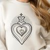 Beautiful Sacred Heart SVG Icon SVG icon of the Sacred Heart symbol with intricate details for vector art design.