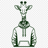 Vector Giraffe Design for Creative Projects A digital illustration of a giraffe, suitable for various design applications.