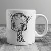 Giraffe Illustration Vector Graphics A digital illustration of a giraffe, a tall African mammal commonly found in savannas and grasslands.