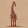 An illustration of a safari animal, a giraffe, in vector format.