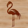 A pink wading bird with long legs and distinctive neck, commonly found in warm, shallow waters.