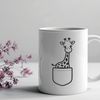 Playful Savannah Animal Vector A cartoon giraffe standing on grassy plains, suitable for vector designs.
