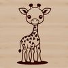 Long Neck Wonder Animal Illustration An illustration of a savannah animal known for its long neck and legs, often seen on African safaris.