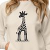 Spotted Safari Friend Vector Illustration An illustration of a tall giraffe with spots, suitable for vector graphics or cutting machine designs.