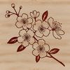 Beautiful Bloom A detailed vector illustration of a single cherry blossom flower in bloom, suitable for digital design and craft projects.