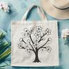 Beautiful Cherry Flower Clip Art Design A colorful illustration of a cherry blossom flower in bloom, perfect for craft projects.