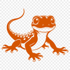 Whimsical Salamander Face Illustration A close-up illustration of a salamander's face, showcasing its distinctive features.