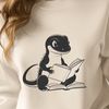 Cute Salamander Reading Book Vector Graphic A digital illustration of a salamander reading a book, created in vector format for scalable design.