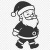Vector illustration of Santa Claus in silhouette style.