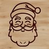 Santa Claus Cartoon Illustration A cartoon illustration of Santa Claus wearing a red suit with white trim.
