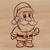 Santa Claus Illustration in SVG Format A standing Santa Claus illustration in vector format.