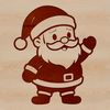 A digital SVG silhouette of Santa Claus available for commercial and personal use.