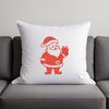 A detailed illustration of Santa Claus in a festive red suit, suitable for vector art and cutting machine designs.
