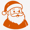 A festive illustration of Father Christmas in silhouette, suitable for commercial or personal use.