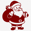 A vector illustration of Father Christmas in red and white attire, suitable for various applications.