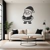 A vector graphic representation of Santa Claus in full red coat and hat.
