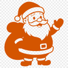 SVG icon of Father Christmas with holiday spirit and cheer