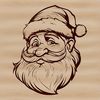 Father Christmas Icon Vector A vector illustration of Father Christmas in his iconic red suit.