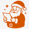 Illustration of Father Christmas in traditional red suit and beard, suitable for commercial or personal use.