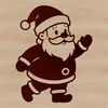 A free SVG design featuring Father Christmas.