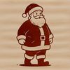 An outline vector graphic of the figure commonly referred to as Santa Claus during the holiday season of Christmas.