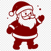 A traditional illustration of Father Christmas in vector format, perfect for digital designs.