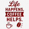 Quirky Coffee Sayings in Bold Design A collection of humorous quotes about coffee, expressed in a bold and playful design.
