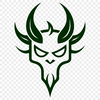 Dark Demon Illustration for Halloween Decorations A dark illustration of the devil character, suitable for Halloween decorations or designs.