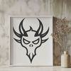 Dark Lord Halloween Icon A digital representation of the devil as a Halloween figure in vector design.