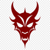 Stylized Satan SVG Icon A stylized depiction of the devil, suitable for Halloween designs and vector art projects.