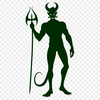 A depiction of the devil, a classic Halloween symbol, created as a vector graphic.