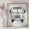 Simple Vector School Transport Illustration of a classic yellow school bus in vector format