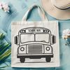 Free Educational SVG Graphic A colorful illustration of a school bus designed as a vector graphic, ideal for educational materials and printable designs.