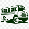 Vector Art School Bus Design A stylized illustration of a school bus, suitable for vector graphics and educational materials.